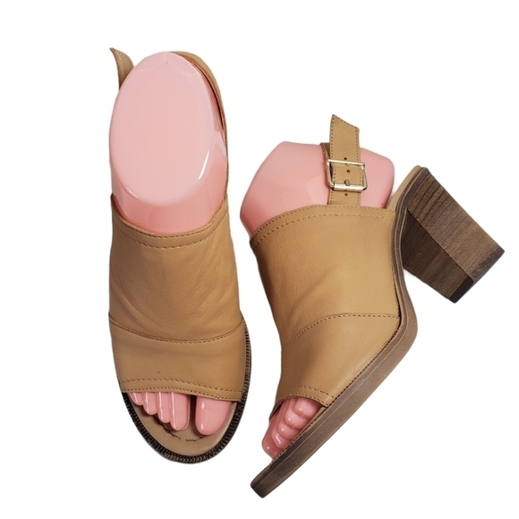 Barbara Barbieri Tan Open Toe Slingback Booties - Picture 2 of 12